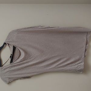 LE CHATEAU asymetrical light brown sleeveless sexy slimmering T-shirt